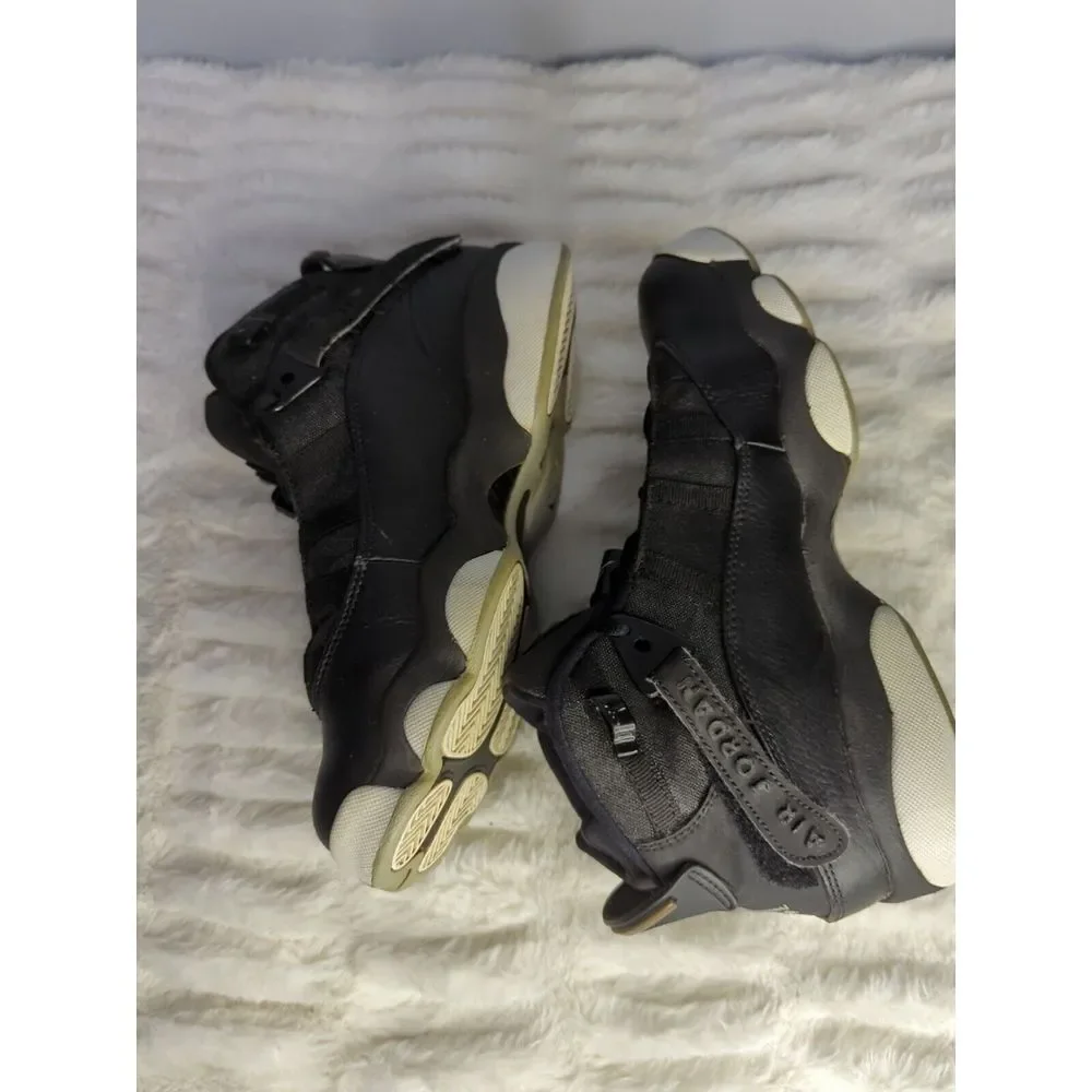 Nike Jordan‎ Jr 6 Rings Sneakers Black/Matte Silver-White 323419-021. Size 6.5Y